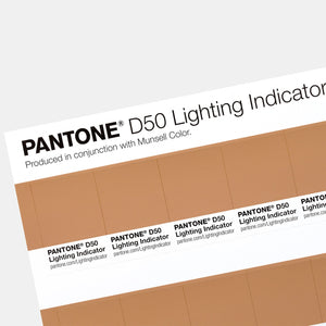 Pantone Lighting Indicator Stickers D50 sample page