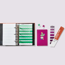 Load image into Gallery viewer, Pantone Graphics pms spot colour solid color set GP1608B chips & guide workstyle image