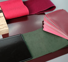 Load image into Gallery viewer, RAL Design System Plus D6 red cards fabric compare image