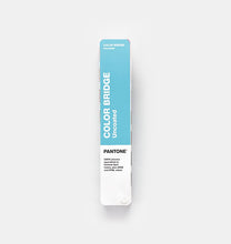 Load image into Gallery viewer, Pantone Color Bridge Uncoated colour guide GG6104C with a light blue and white cover, shown vertically on a light grey background.
