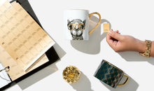 Load image into Gallery viewer, Pantone Metallic Gold lifestyle image open binder with chips and cups 