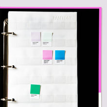 Load image into Gallery viewer, Pantone Pastels Neons Chips Coated Uncoated GB1504B free chip folder image