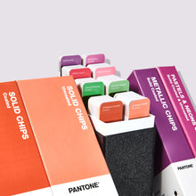 Load image into Gallery viewer, Pantone Reference Library GPC305B complete collection in stand close up