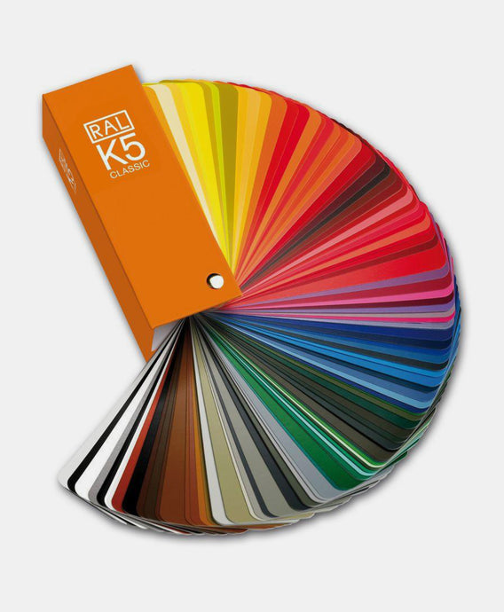 RAL K5 Semi Matt and Gloss colour chart fan