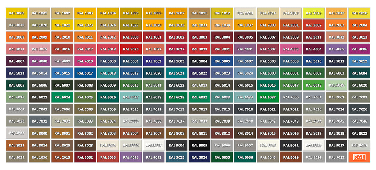 Ral Color Coding Ral Classic RAL 213 Classic Colour Chart – Fabrication Roofing